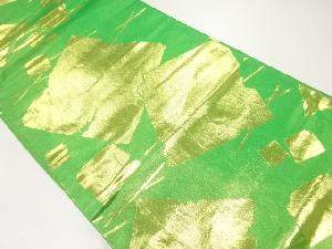 川島織物製　破れ色紙模様織出し丸帯